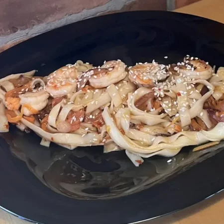 WOK с креветками